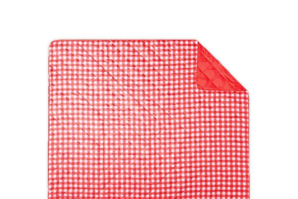 Gingham beach blanket